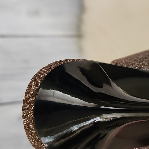 Calvin Klein Matos Open Toe Glitter Pump Heels Heel in Mahog Women's Size 9.5 - Picture 14 of 17